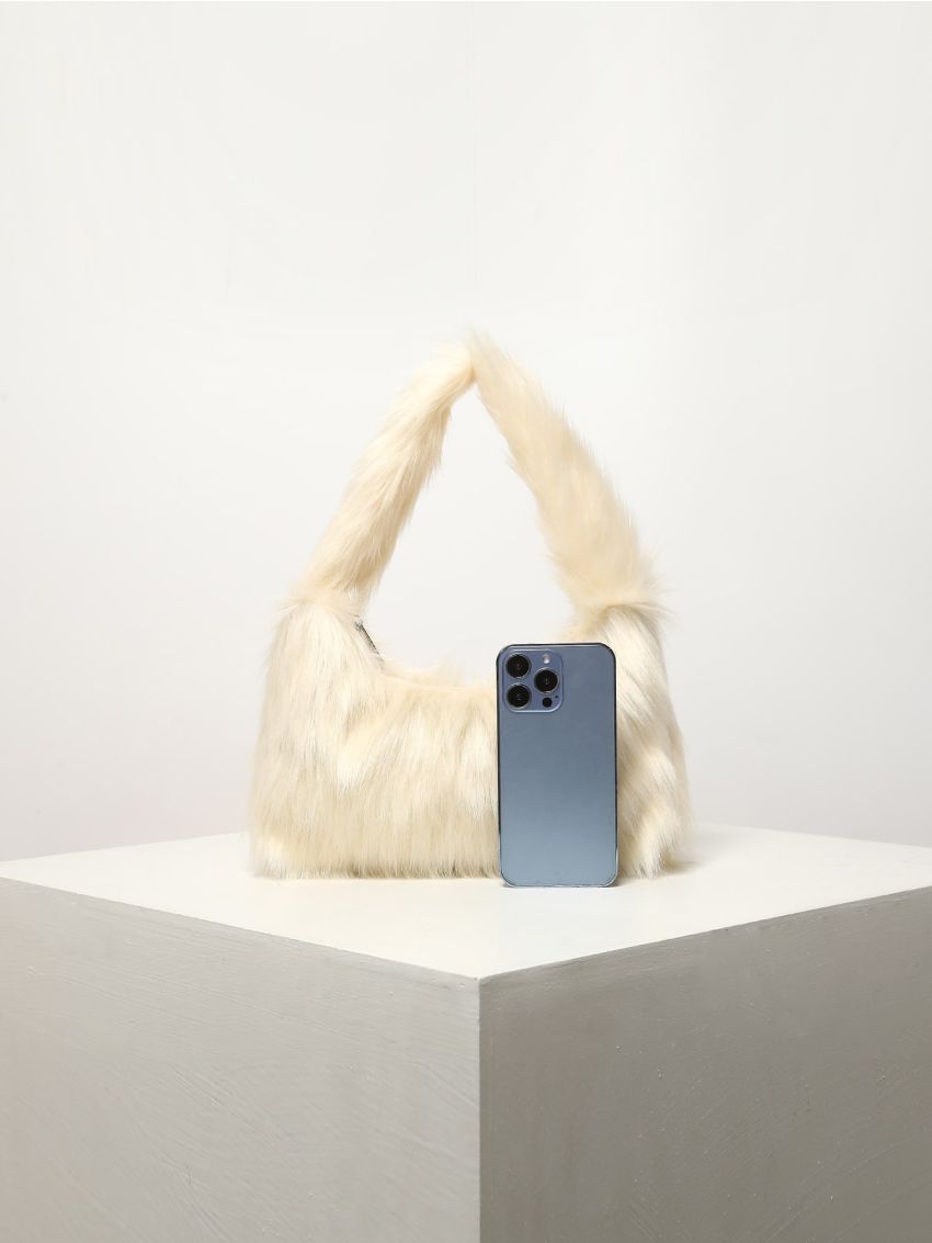 Minimalist Fluffy Hobo Bag