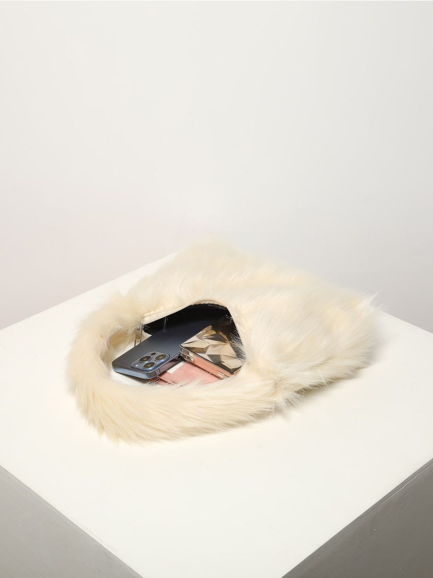 Minimalist Fluffy Hobo Bag