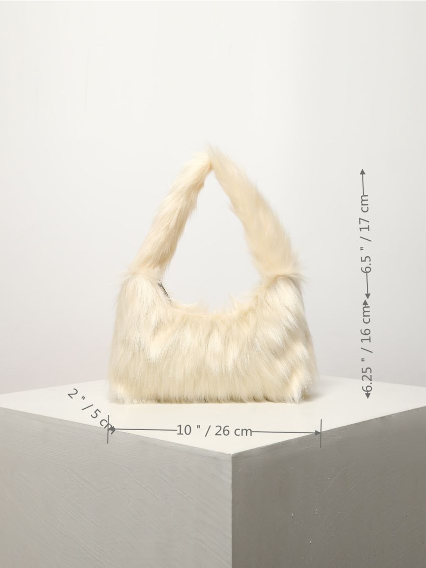 Minimalist Fluffy Hobo Bag