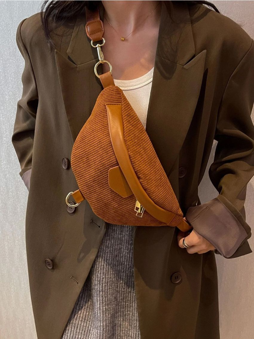Minimalist Corduroy Waist Bag