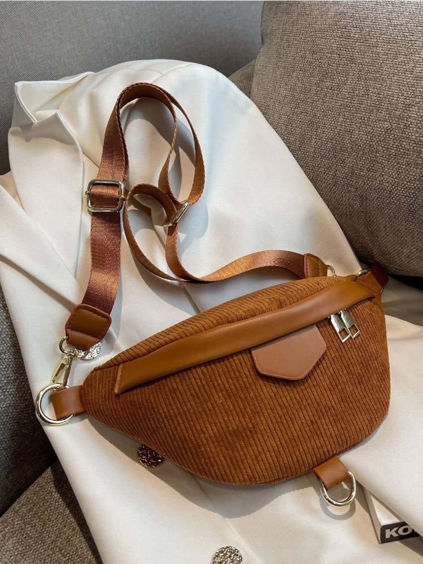 Minimalist Corduroy Waist Bag