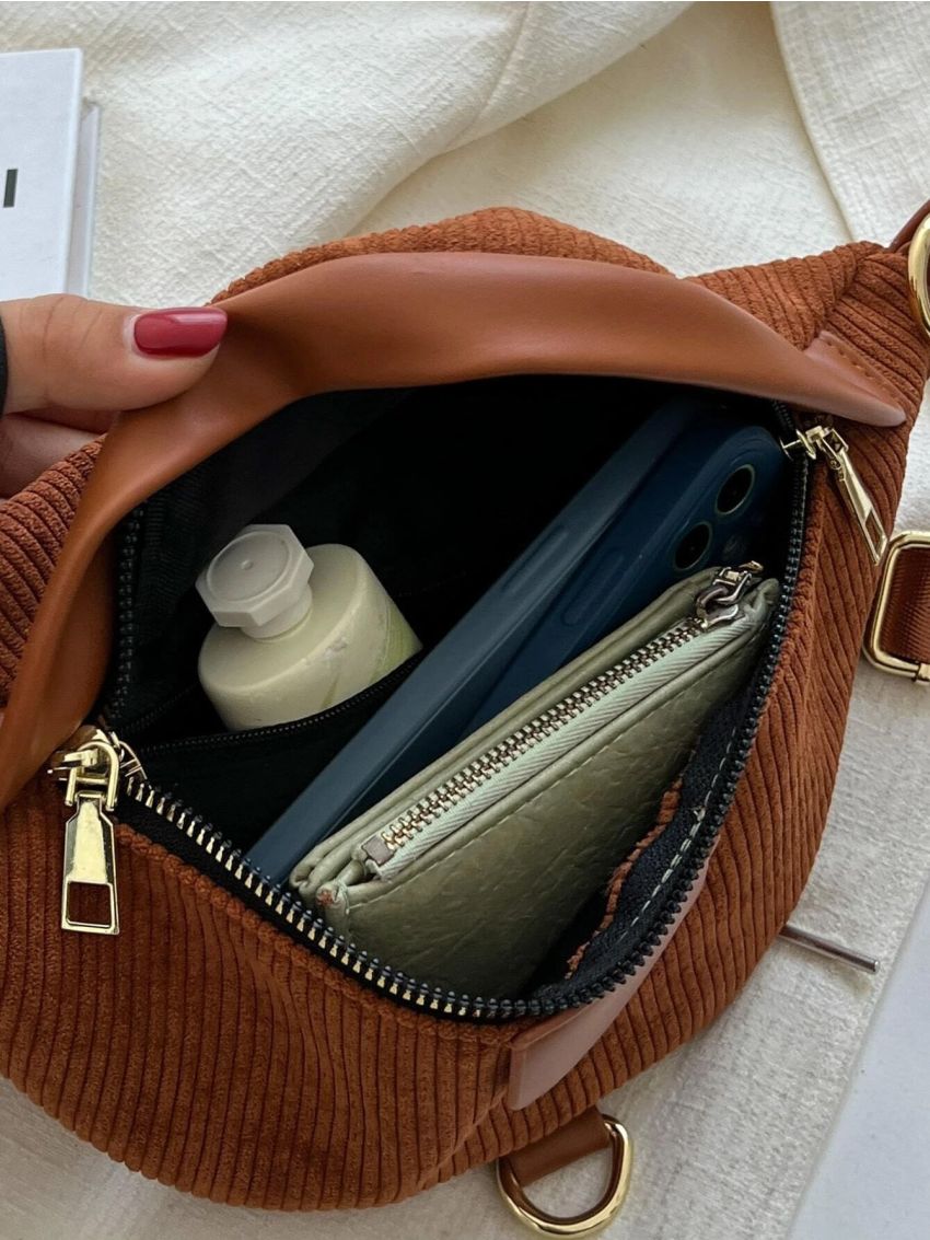 Minimalist Corduroy Waist Bag