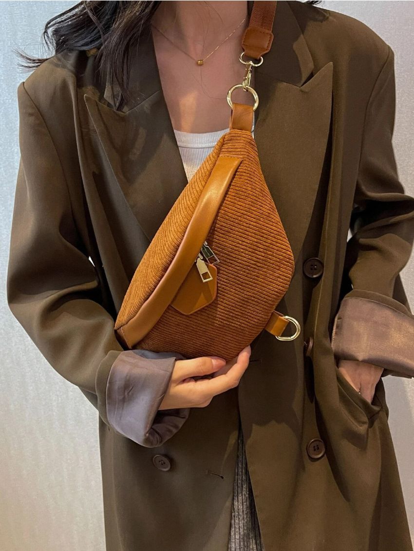 Minimalist Corduroy Waist Bag