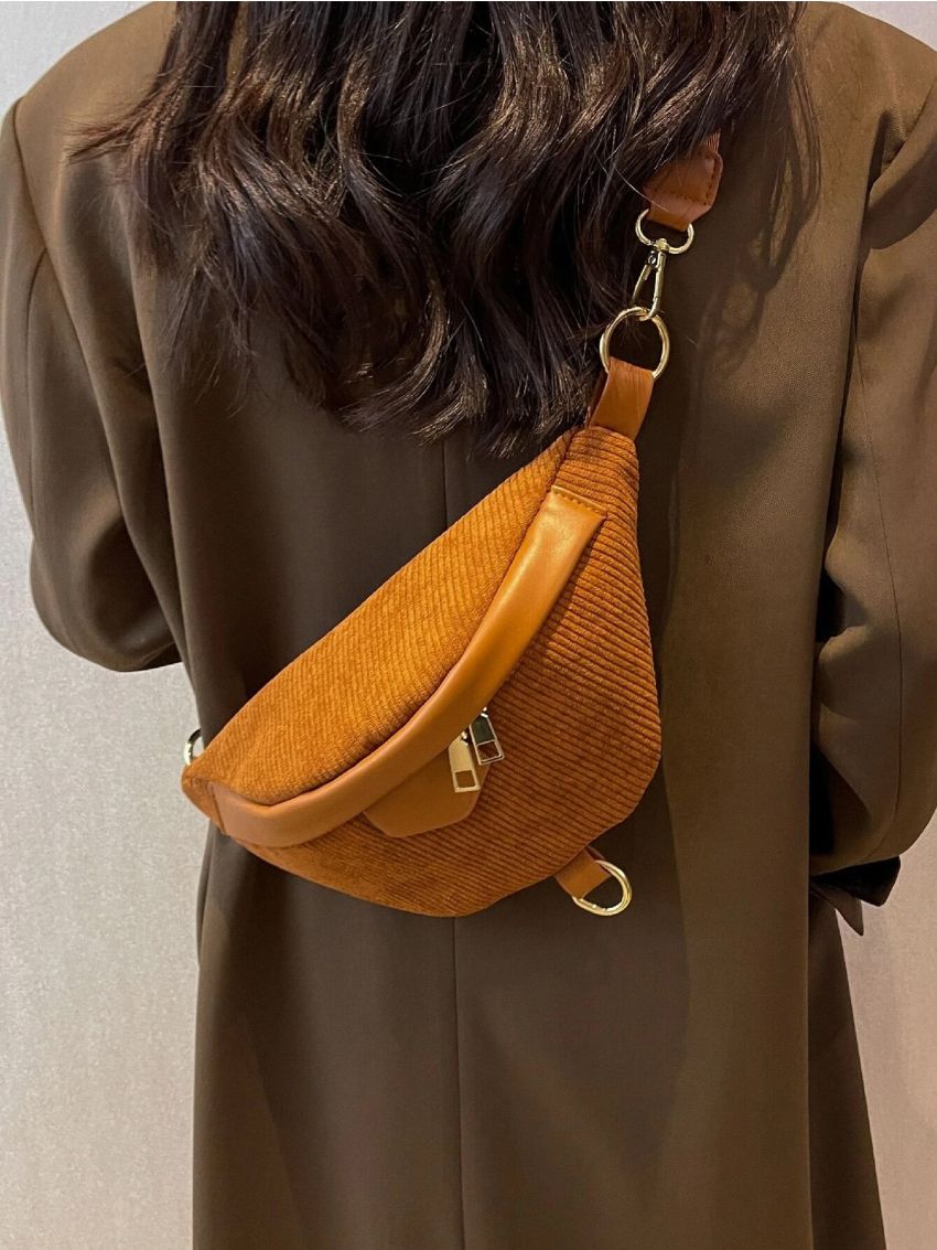 Minimalist Corduroy Waist Bag