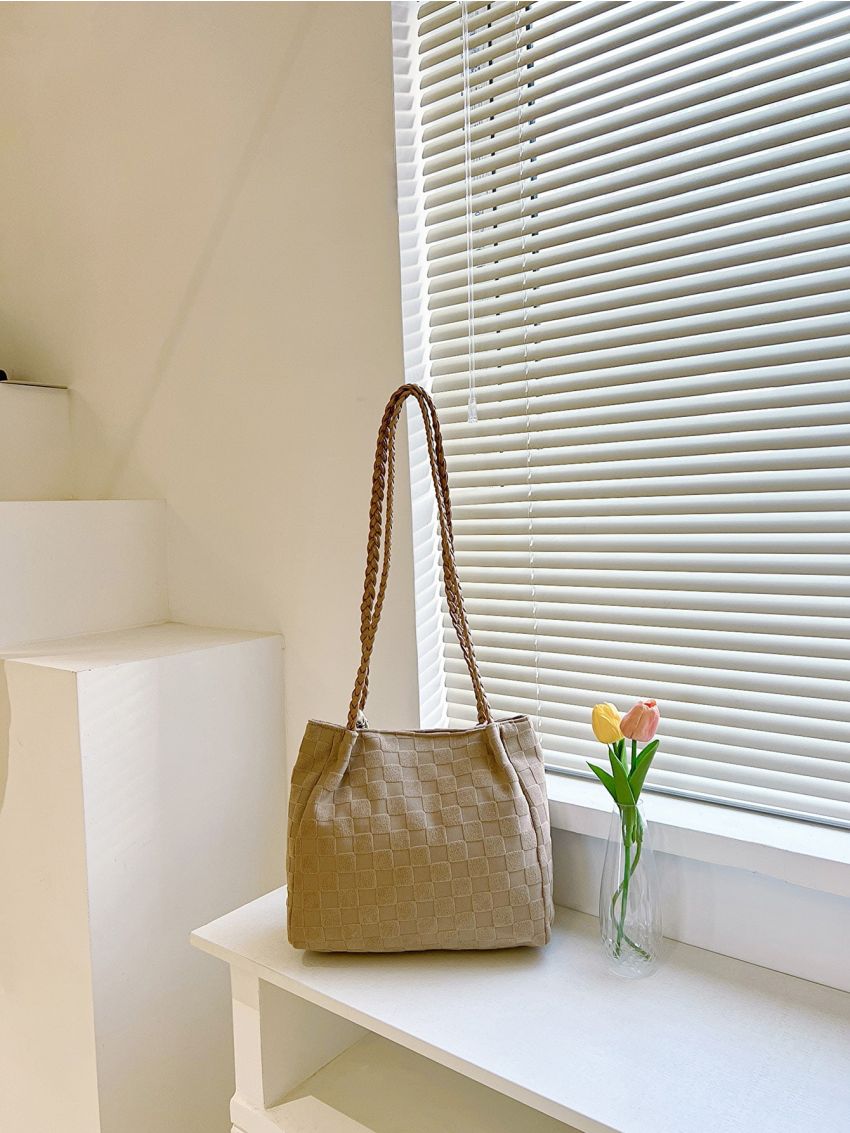 Twilly Scarf Decor Shoulder Tote Bag, Mothers Day Gift For Mom