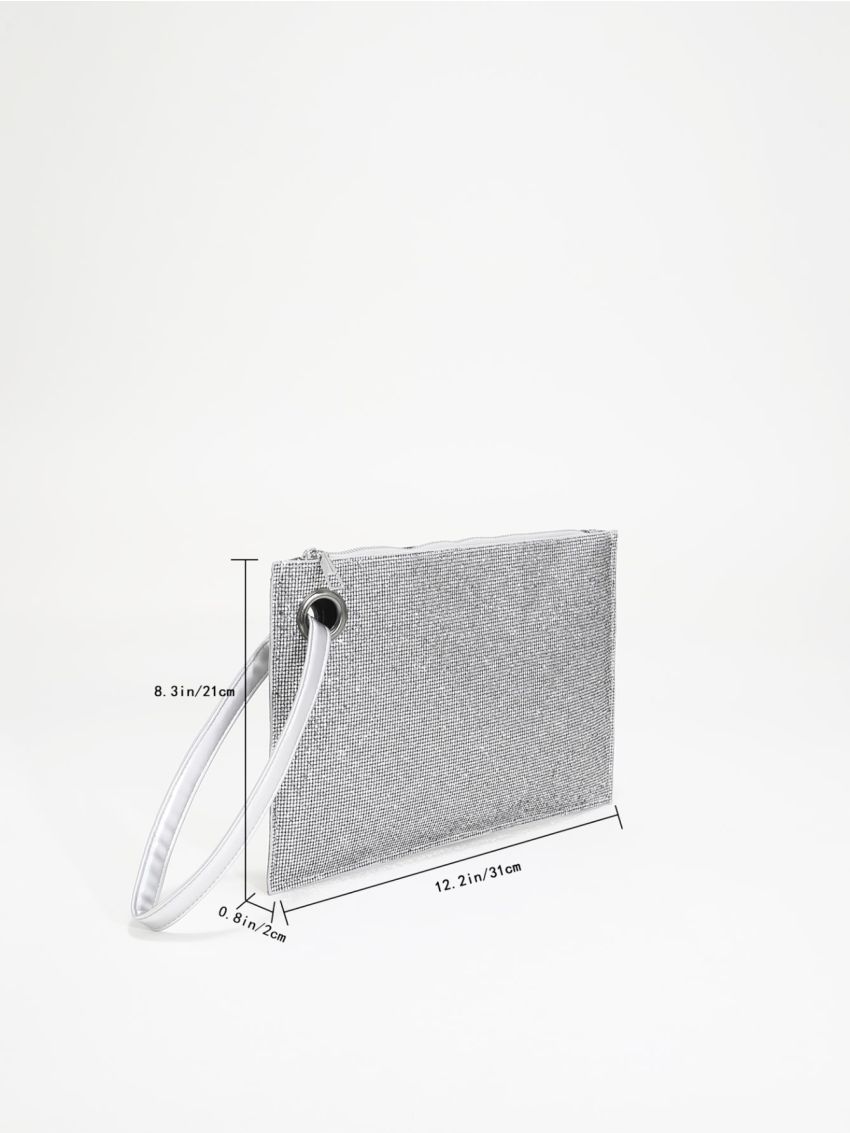 Glitter Grommet Eyelet Decor Square Bag