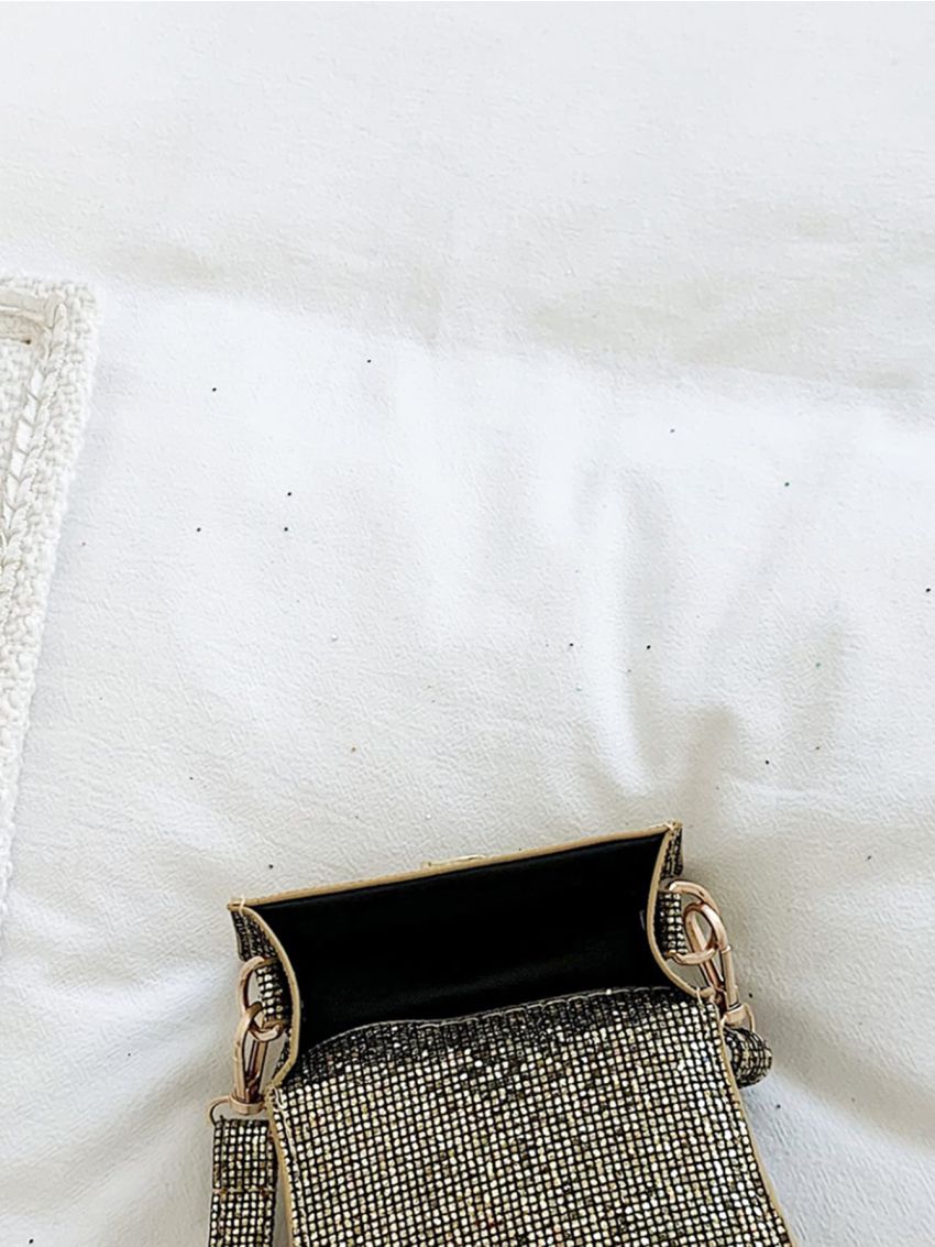 Mini Glitter Flap Square Bag