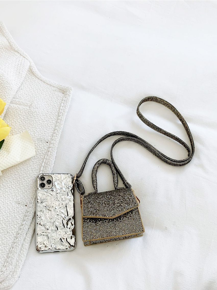 Mini Glitter Flap Square Bag