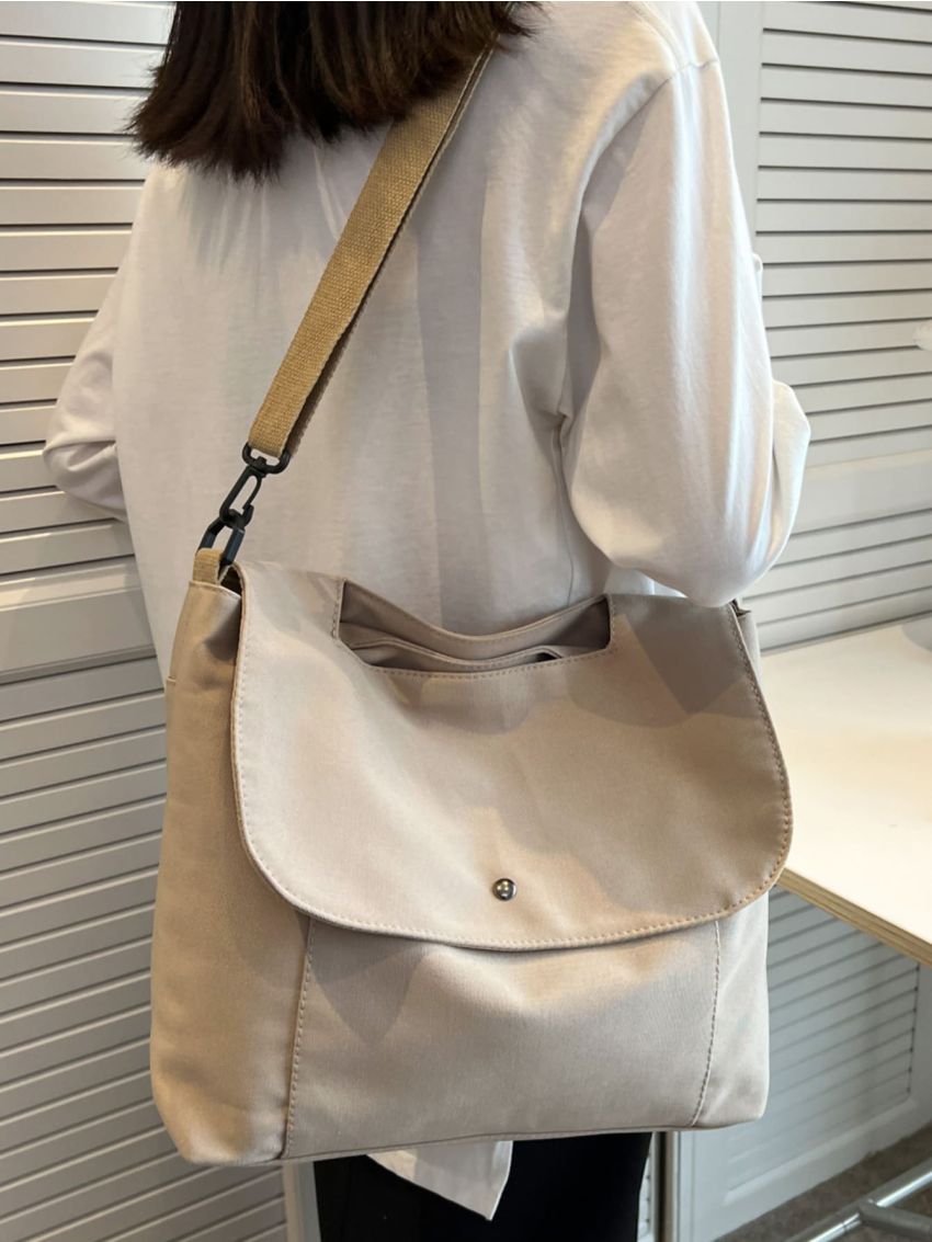 Snap Button Square Bag