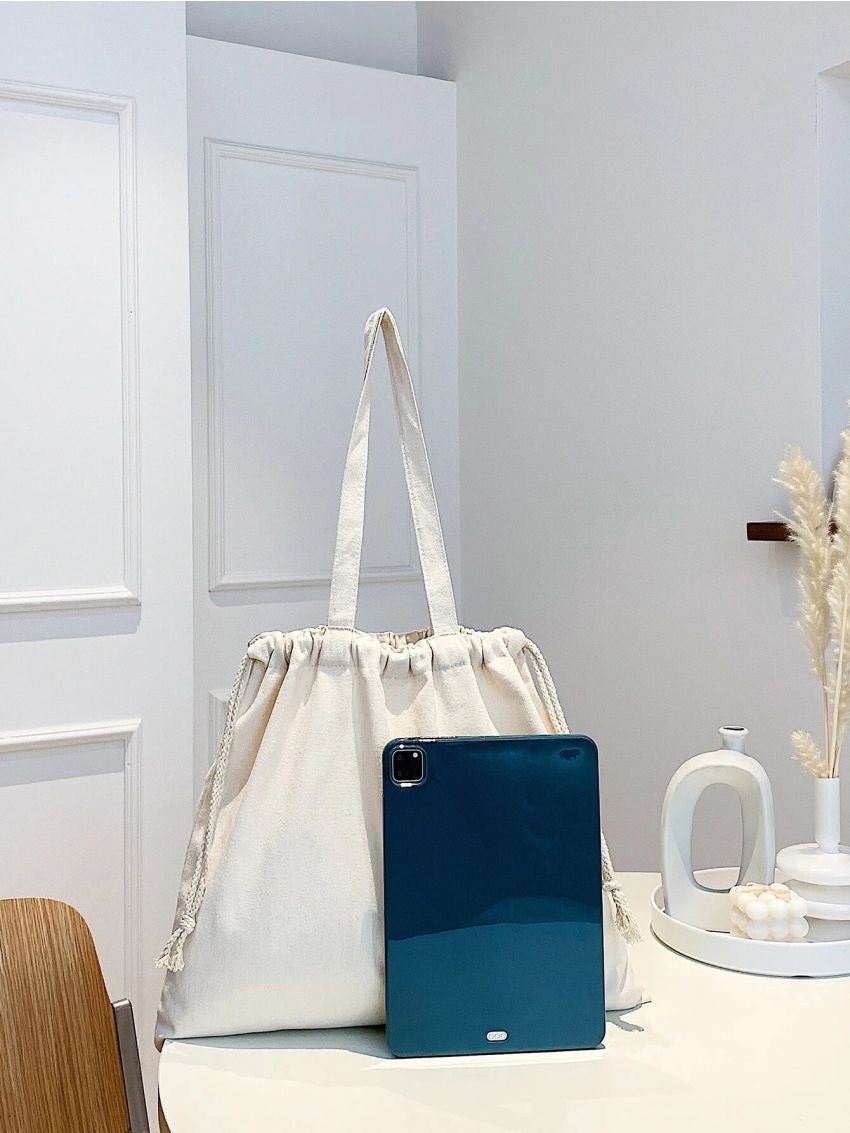 Drawstring Design Shopper Bag