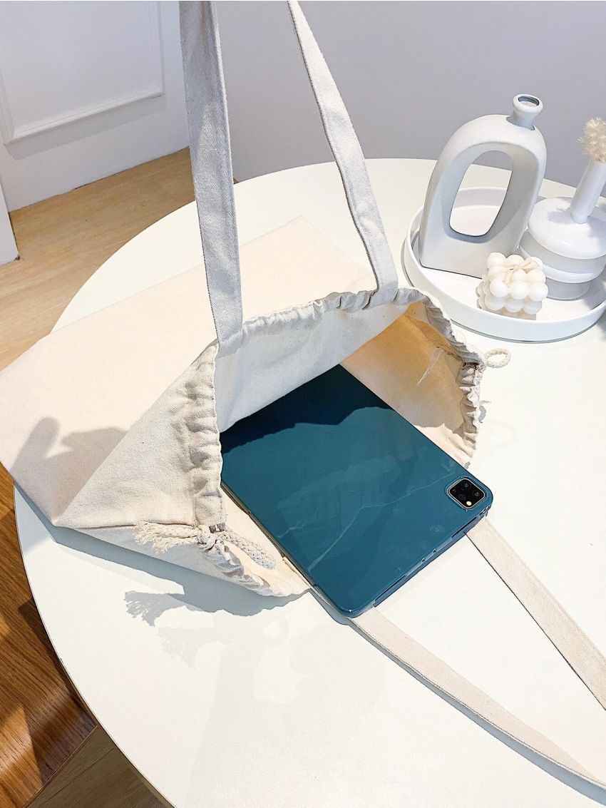 Drawstring Design Shopper Bag