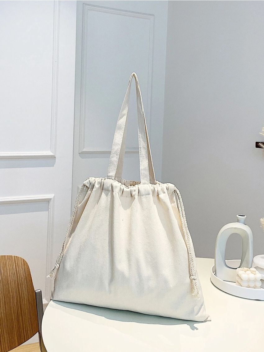 Drawstring Design Shopper Bag
