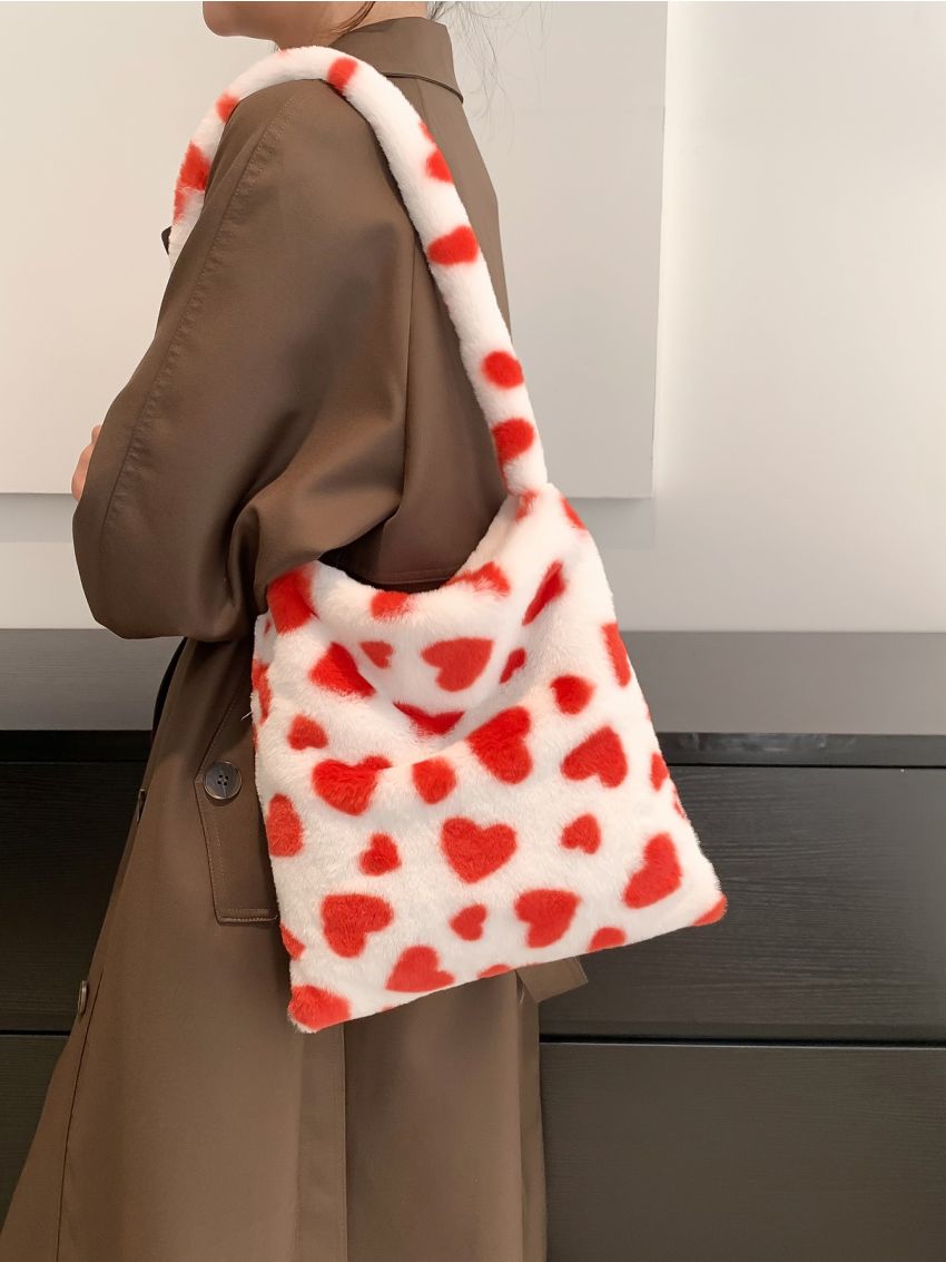 Heart Graphic Hobo Bag