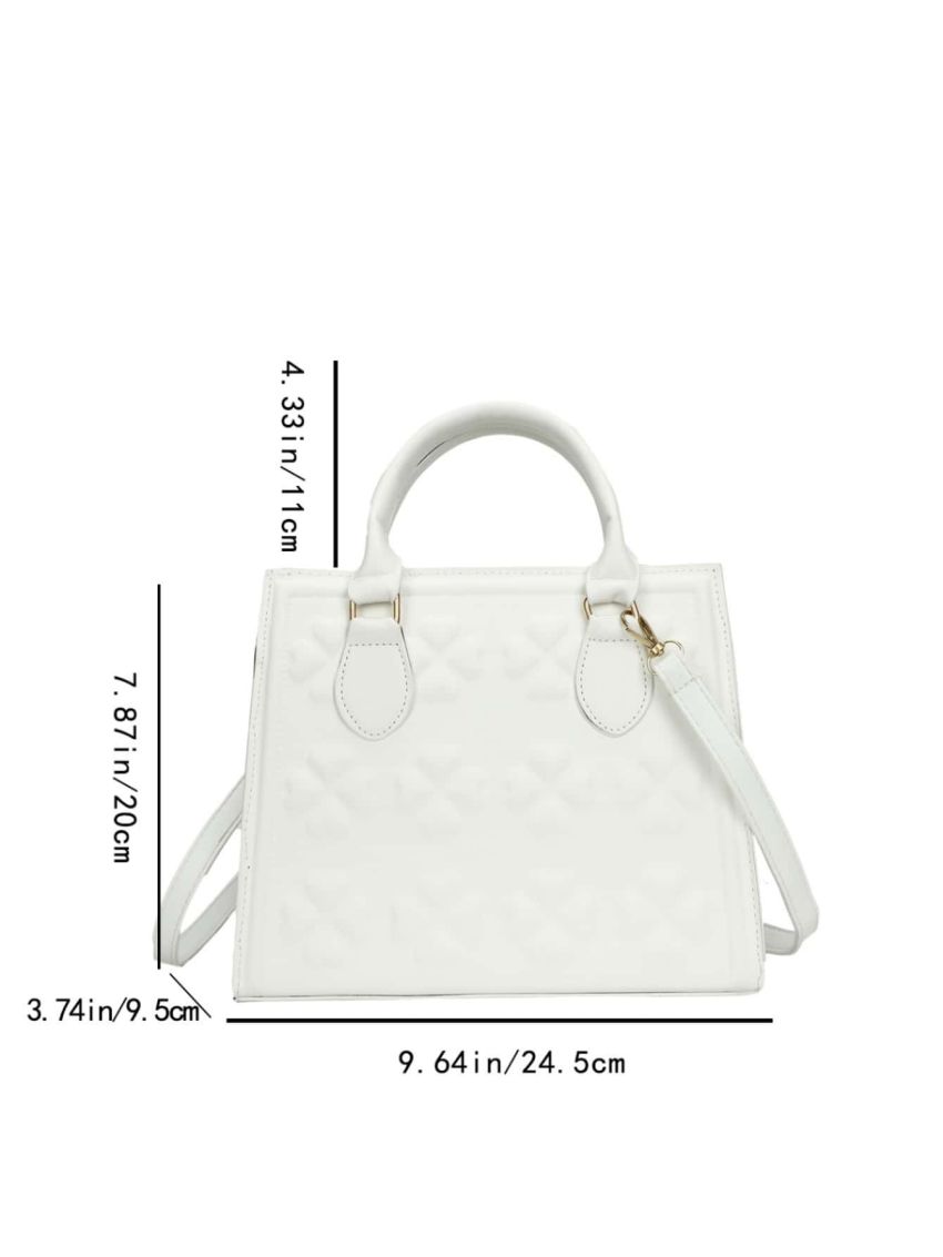 Four-leaf Clover Embossed Square Bag