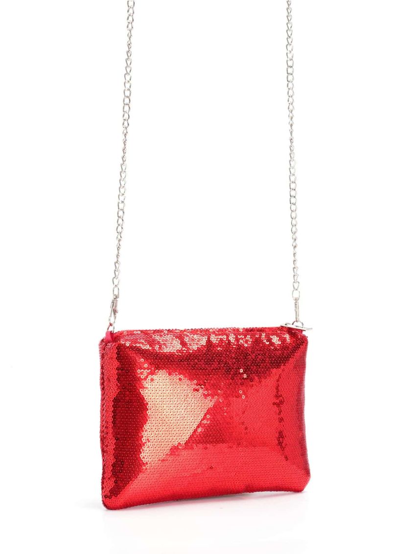 Sequin Chain Square Bag