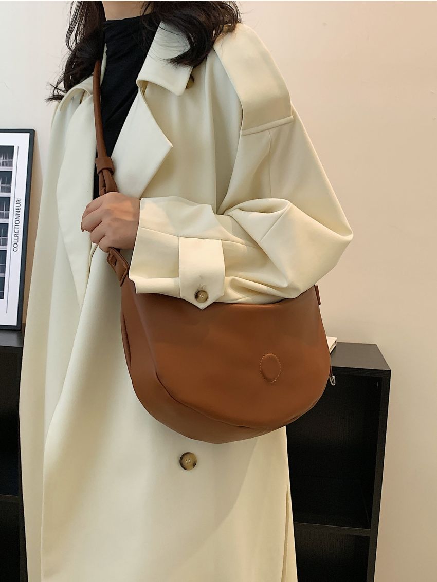 Minimalist Zipper Hobo Bag