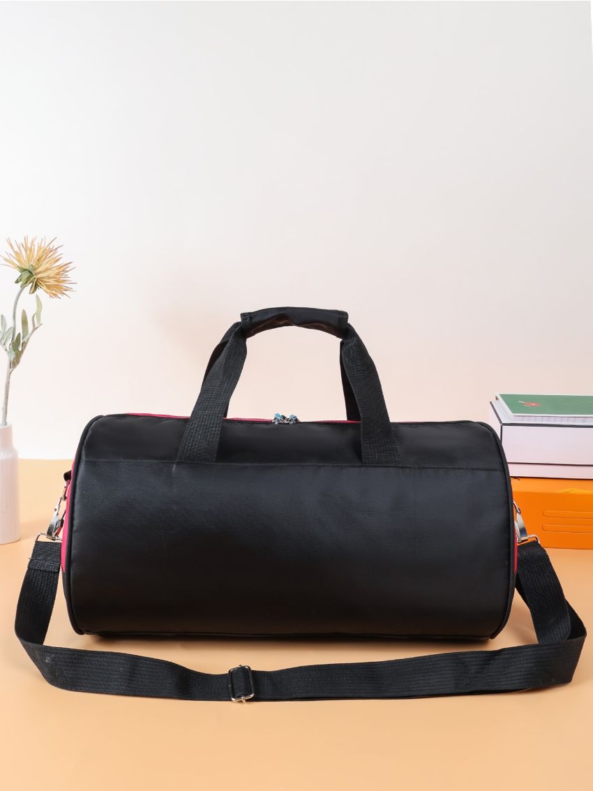 Letter Graphic Gym Bag Rose Red Sporty