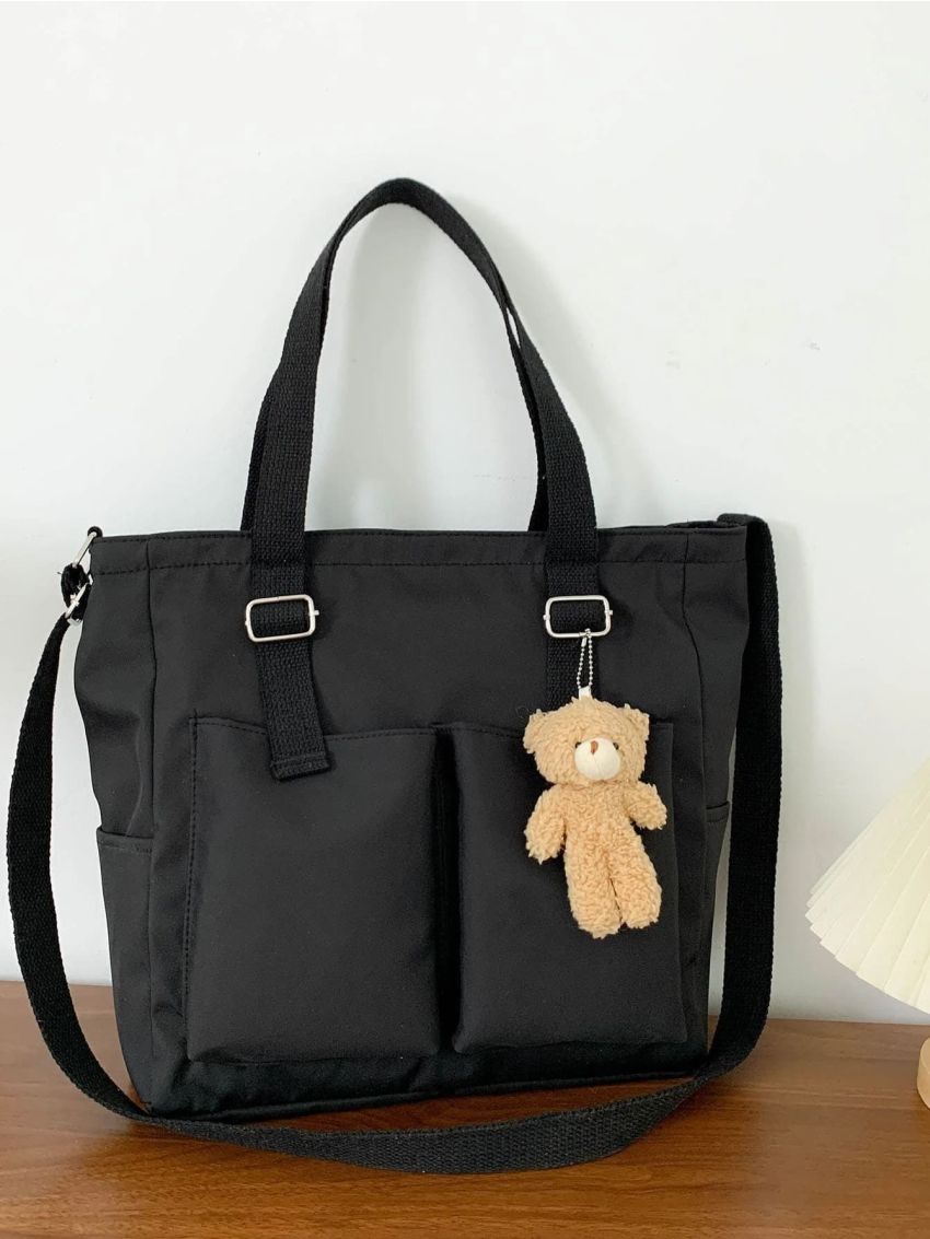 Minimalist Shopper Bag With Bag Charm