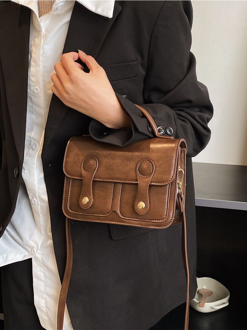 Minimalist Flap Square Bag