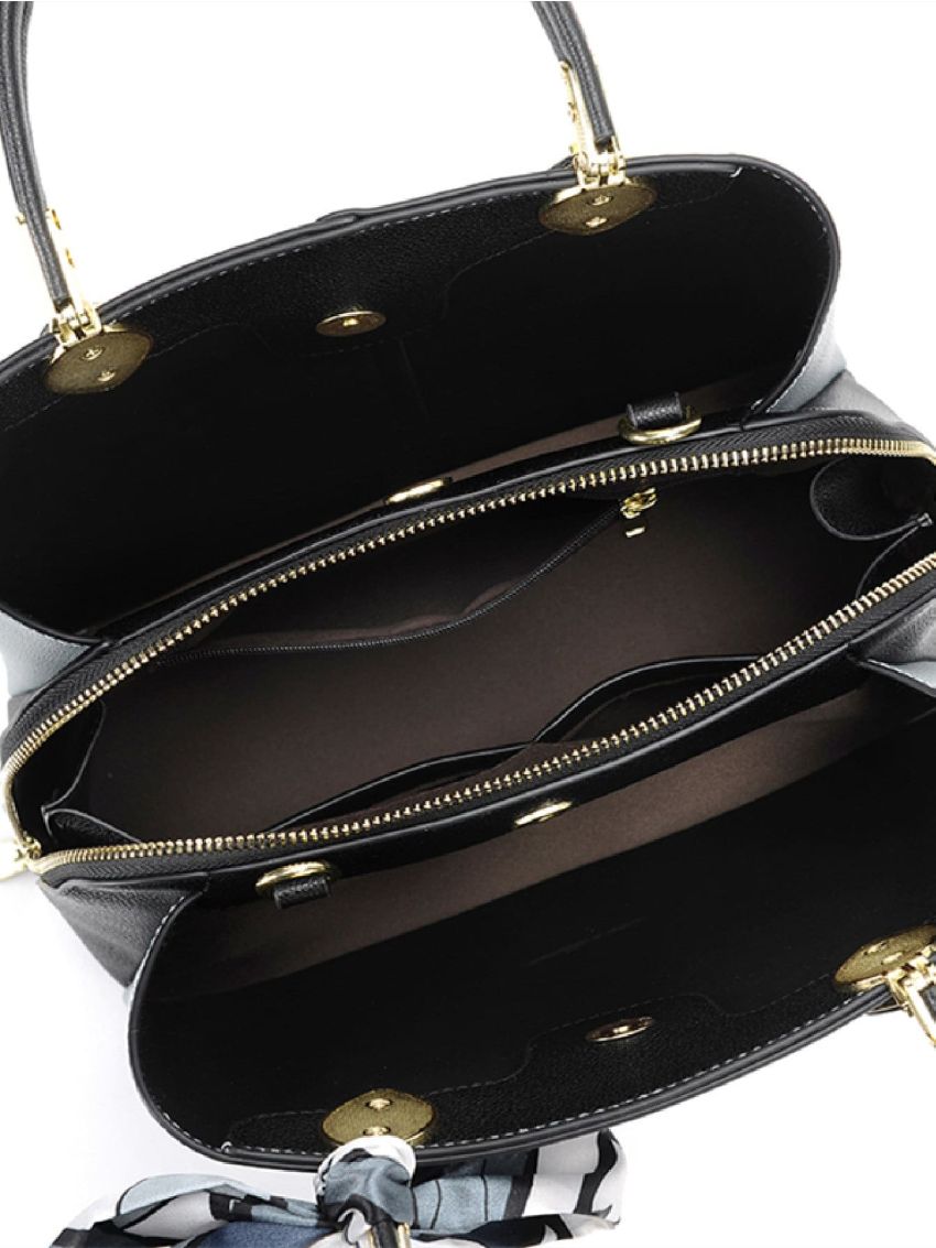 Letter Graphic Twilly Scarf Decor Square Bag