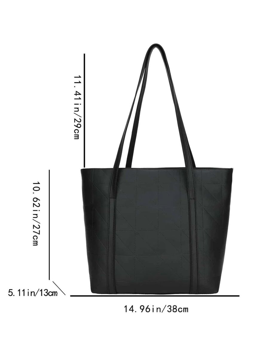 Stitch Design Shoulder Tote Bag