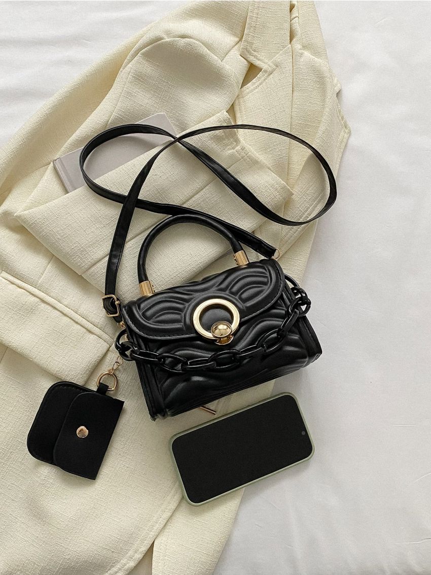 Mini Chain Decor Flap Square Bag