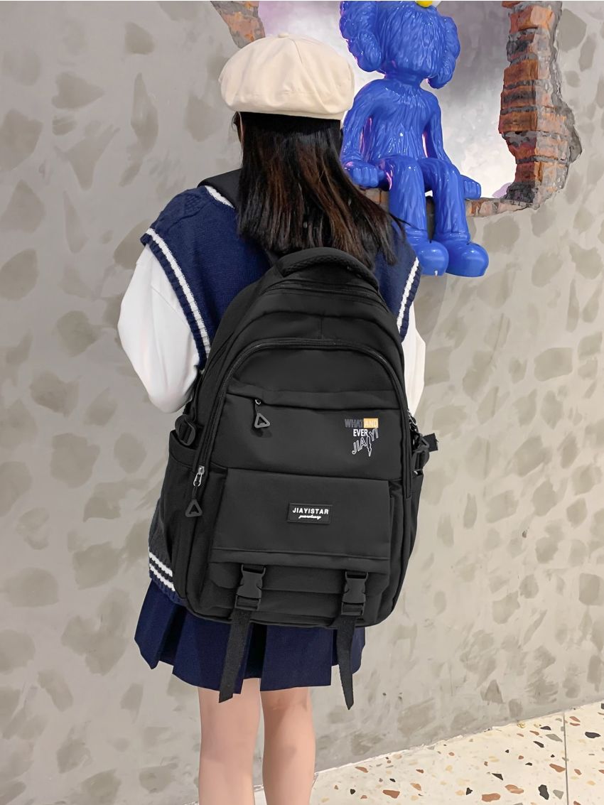 Letter Graphic Functional Backpack