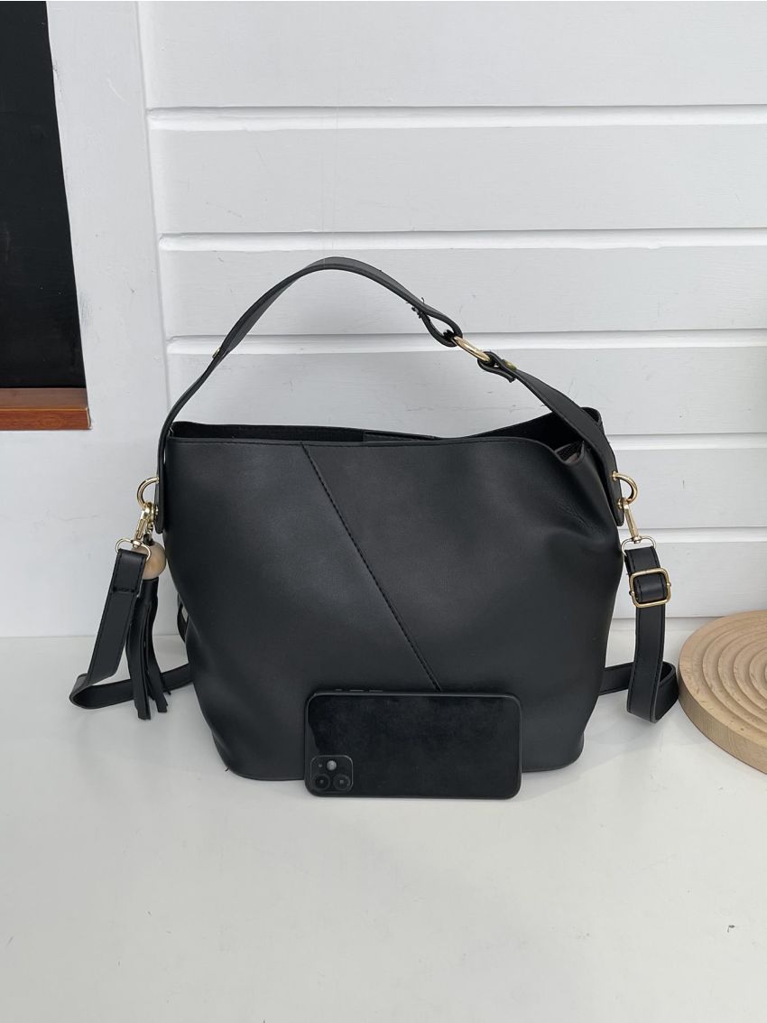 Tassel Decor Satchel Bag