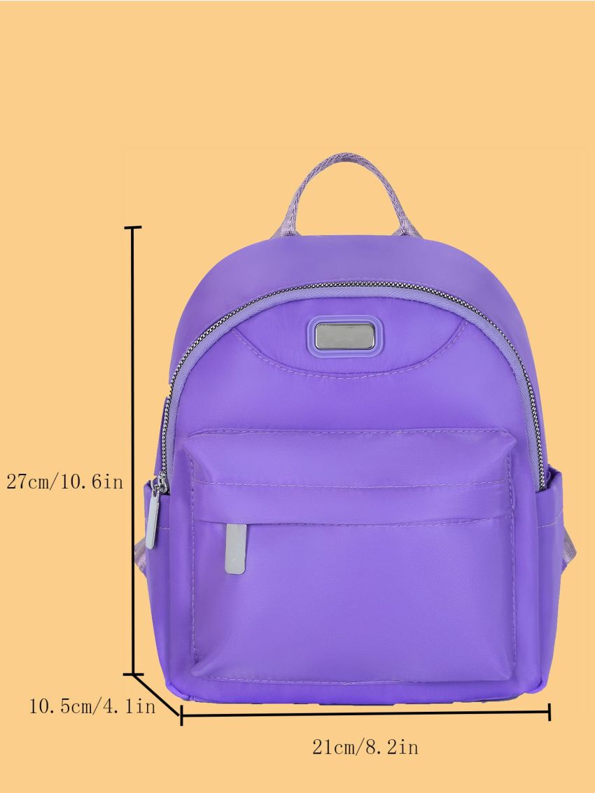Metal Decor Functional Backpack