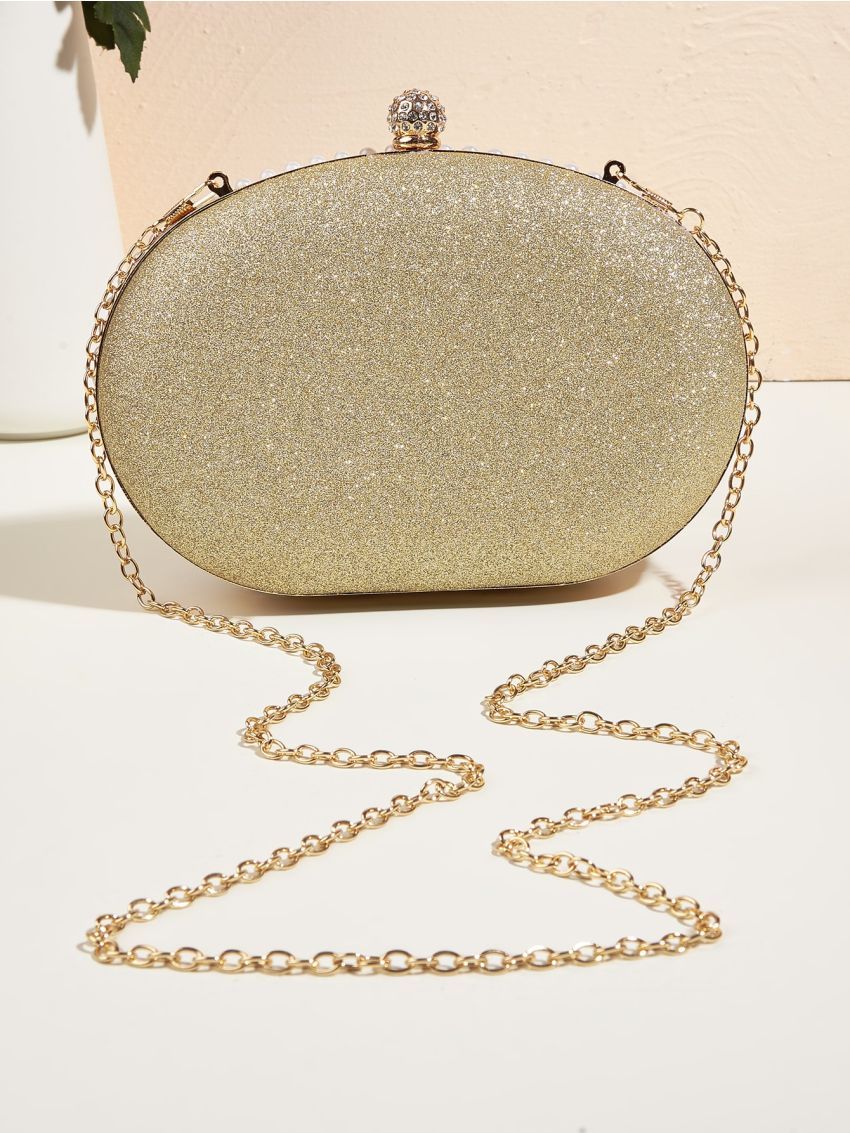 Mini Rhinestone Decor Box Bag