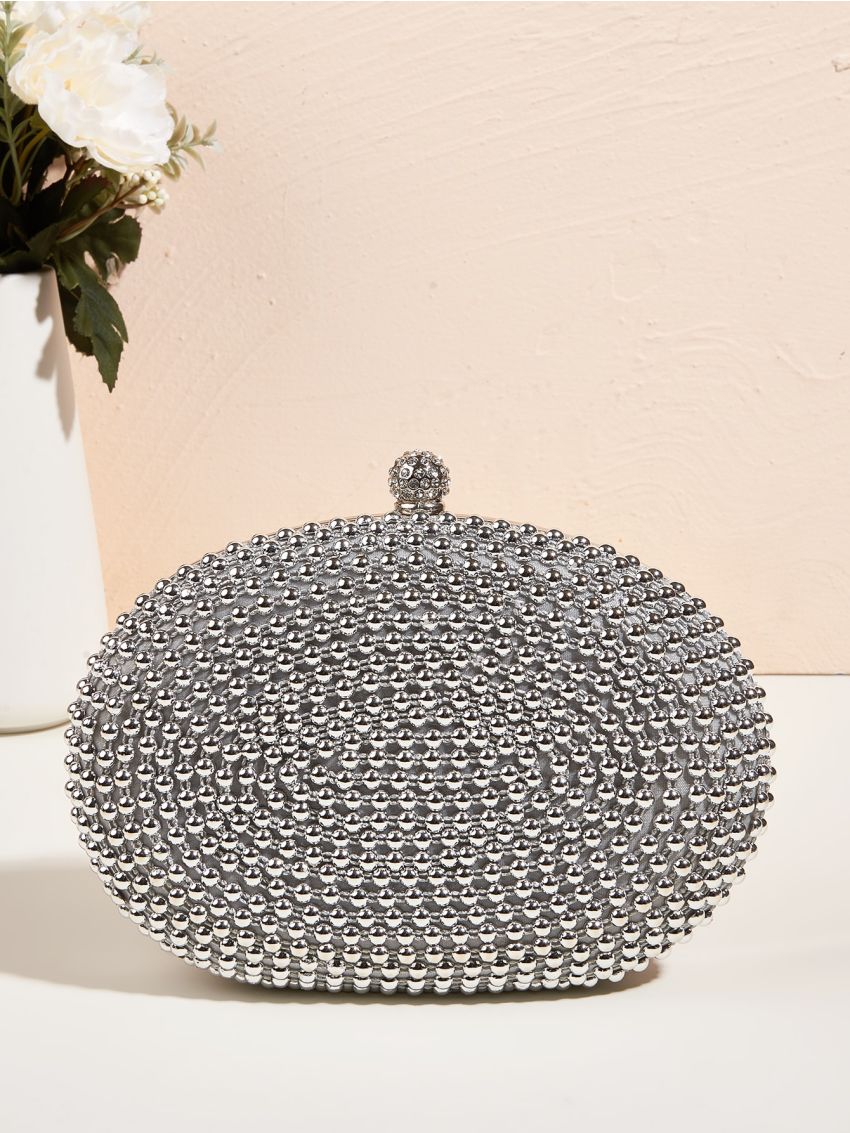 Mini Faux Pearl Decor Box Bag