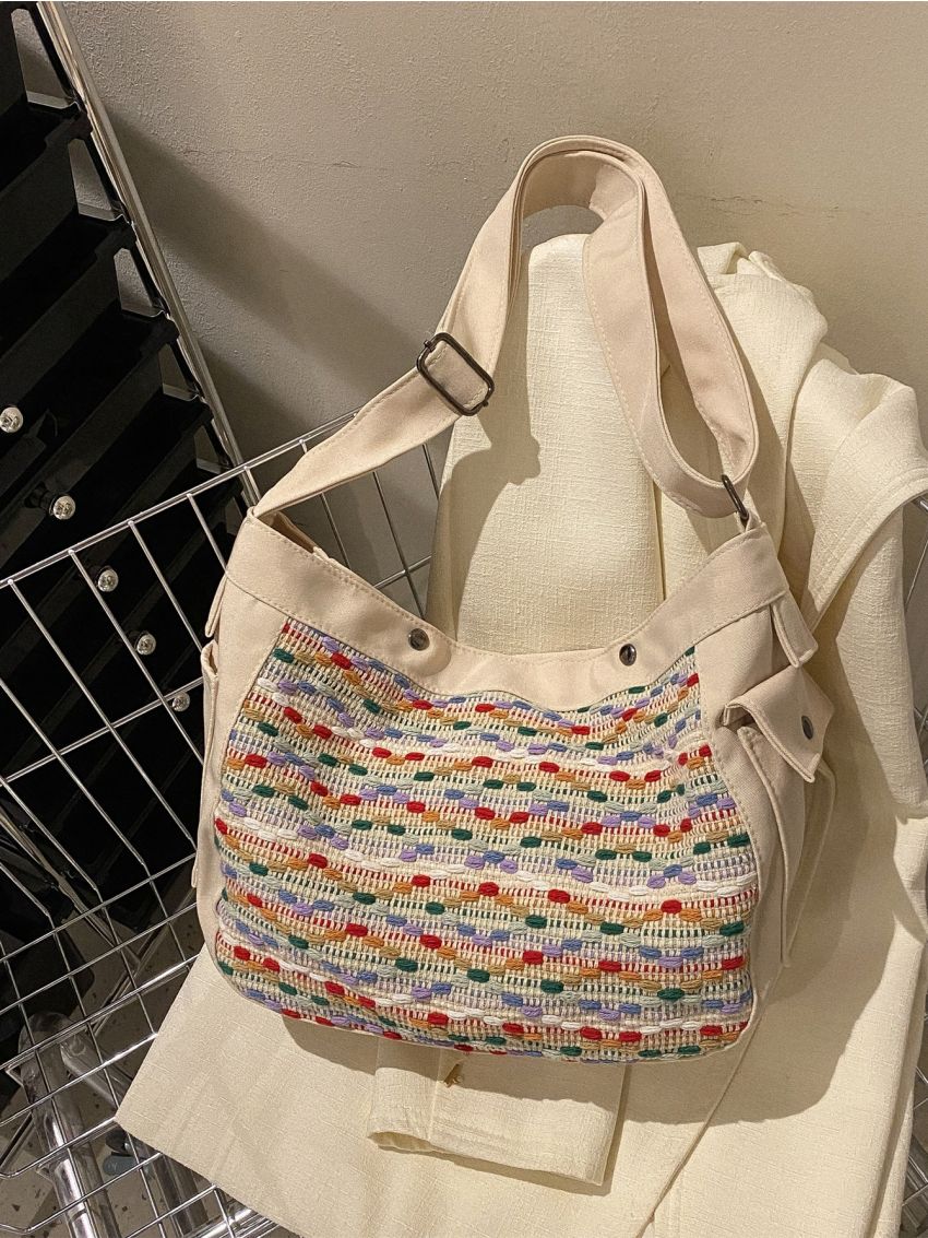 Color Block Hobo Bag