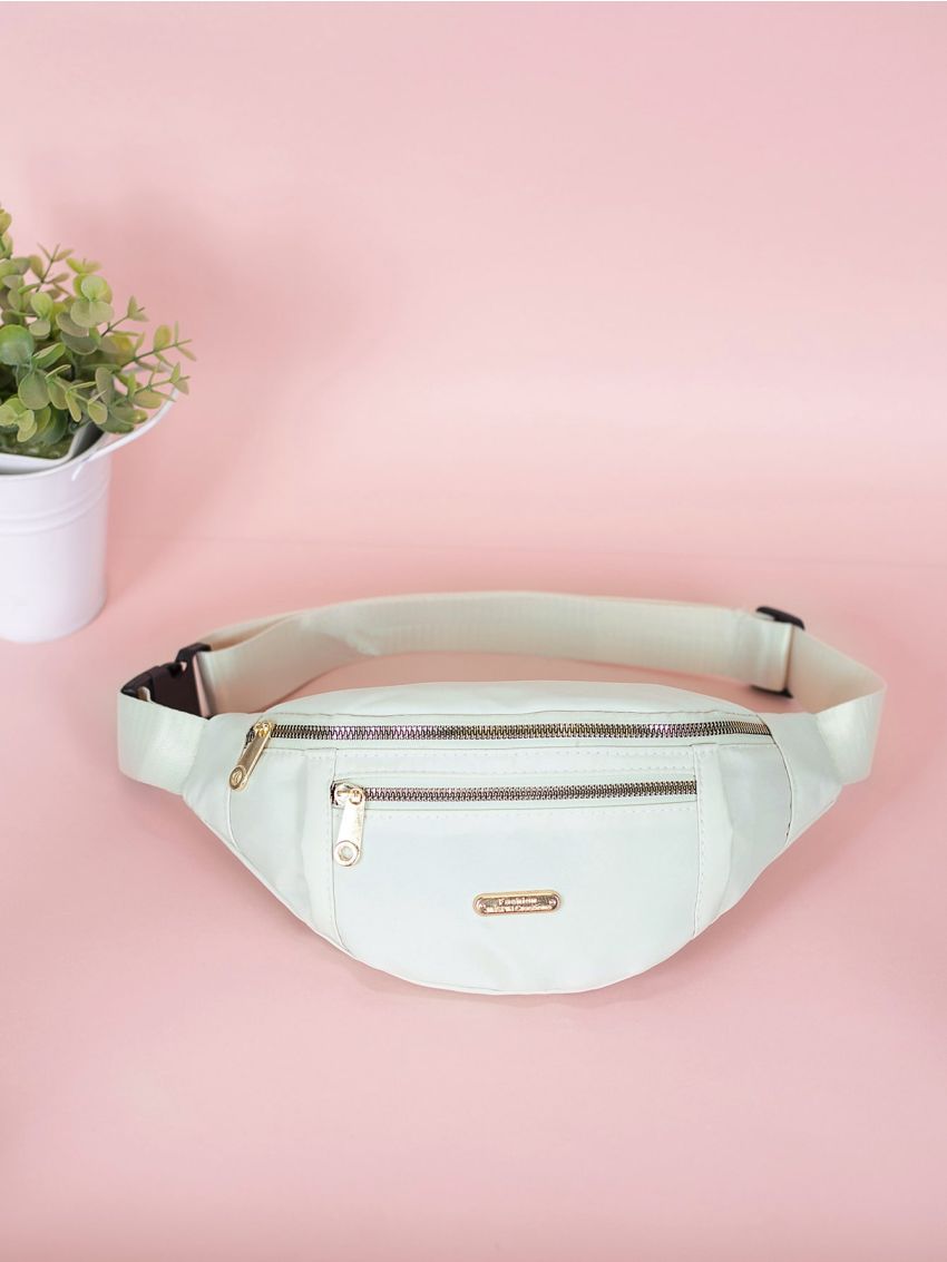 Metal Decor Waist Bag