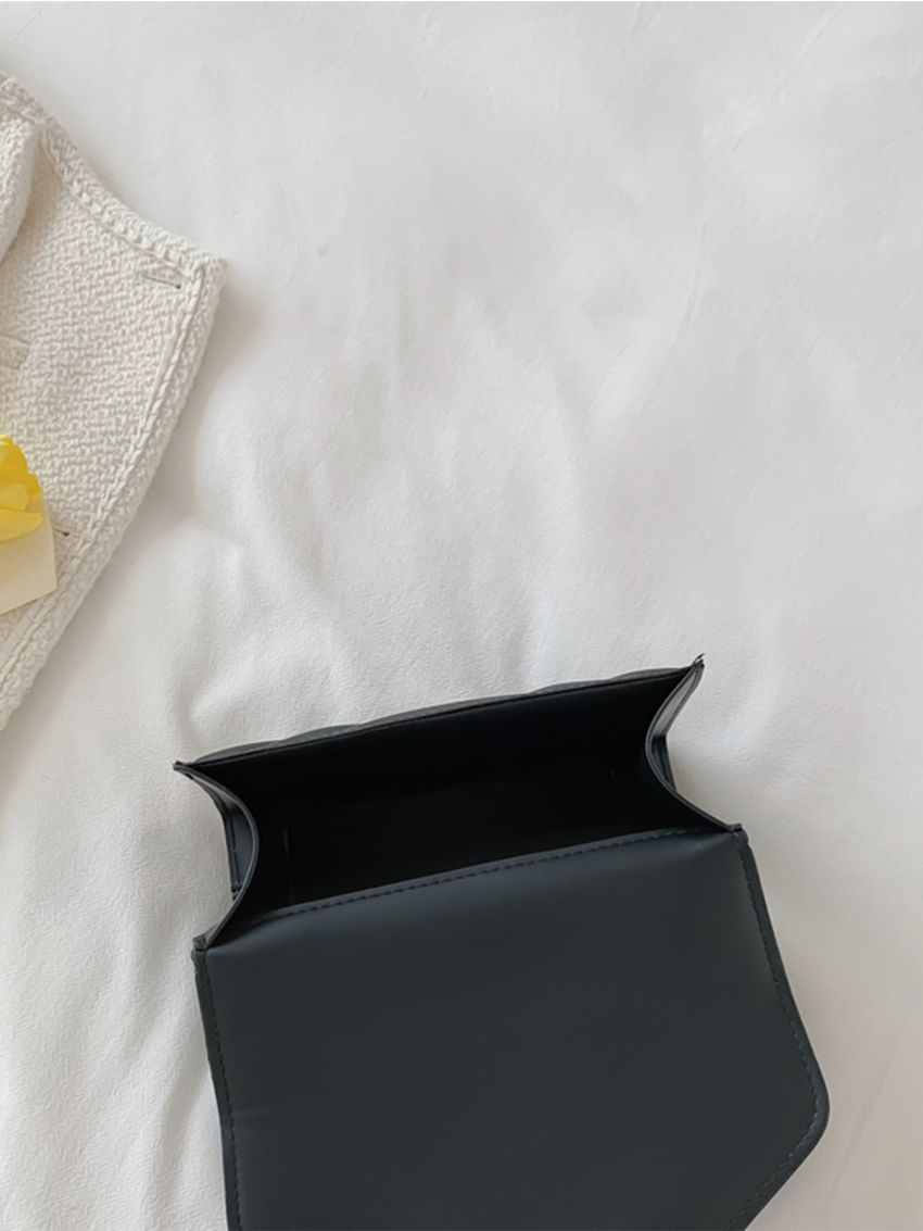 Mini Chevron Quilted Flap Chain Square Bag