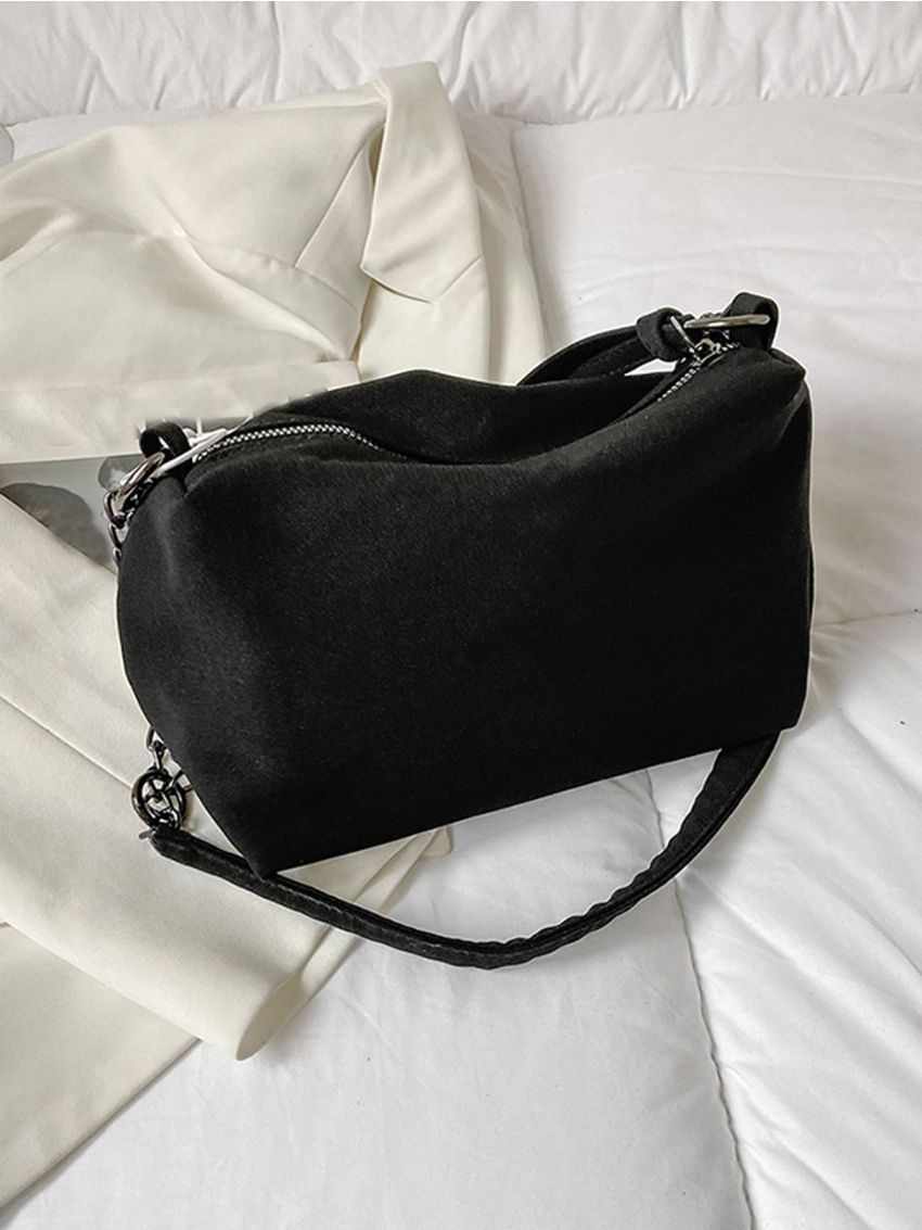 Chain Decor Large Capacity Hobo Bag