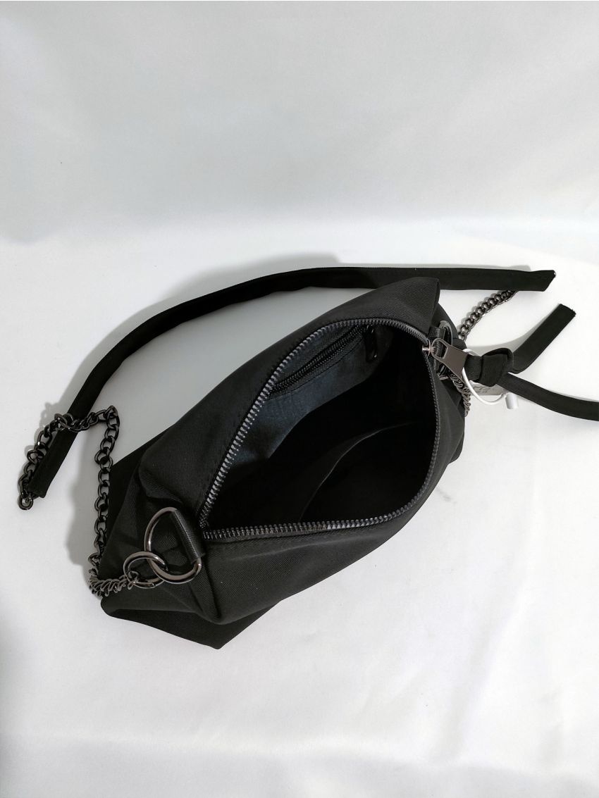 Chain Decor Large Capacity Hobo Bag