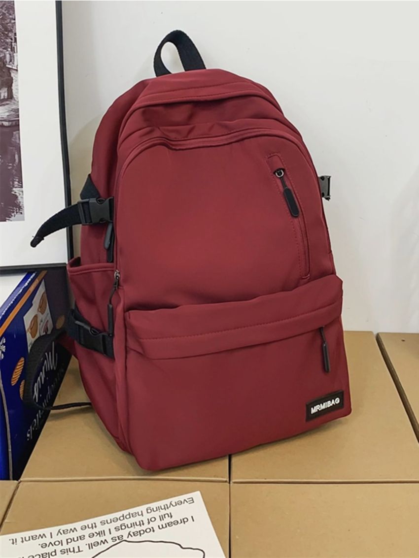 Men Letter Patch Decor Casual Daypack