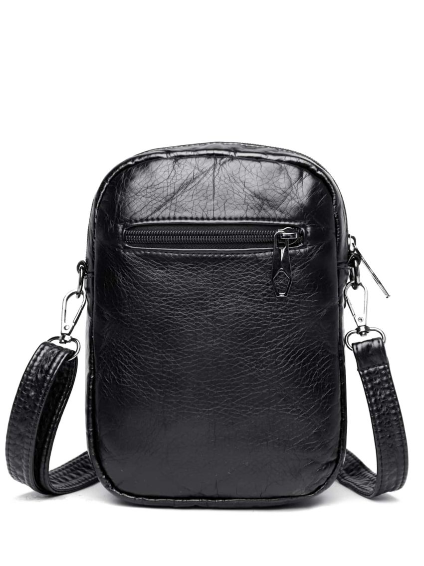 Mini Quilted Pattern Buckle Decor Square Bag