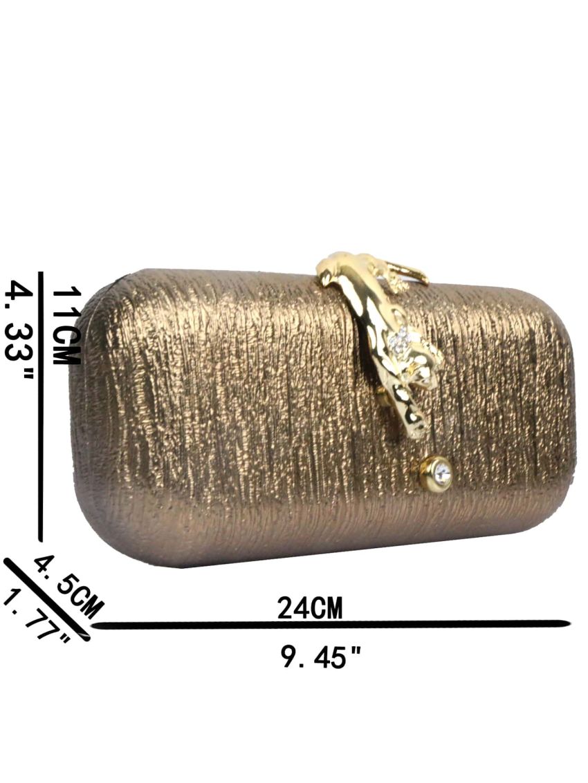 Metal & Rhinestone Decor Box Bag