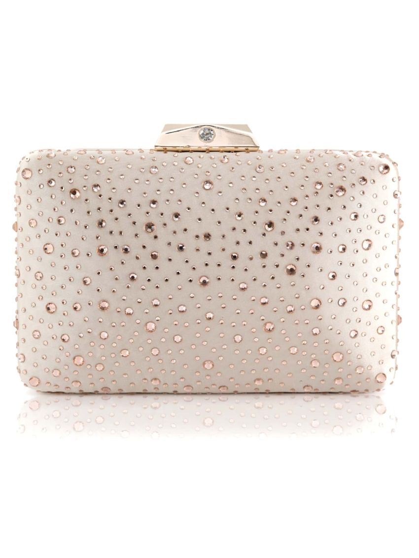 Mini Metallic Rhinestone Decor Box Bag