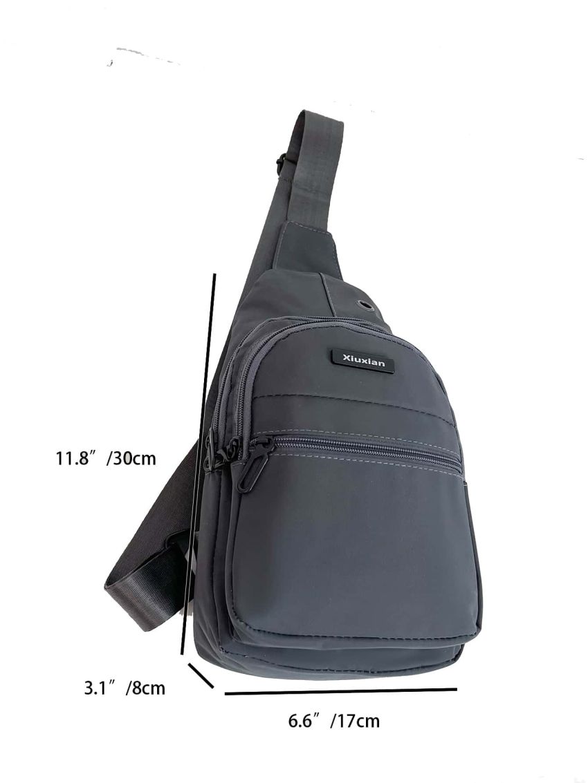 Mini Letter Patch Decor Sling Bag