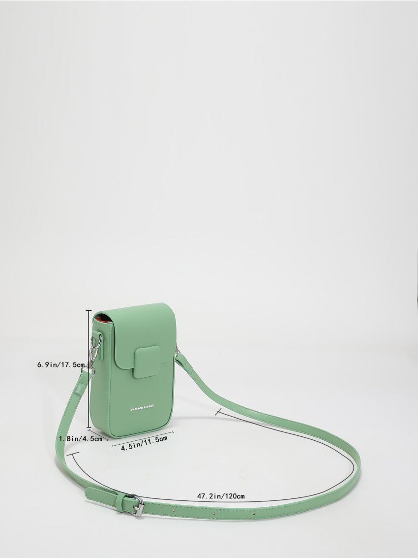 Mini Letter Graphic Flap Square Bag