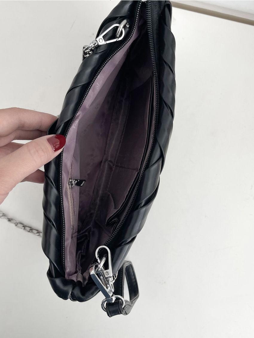 Braided Detail Chain Square Bag