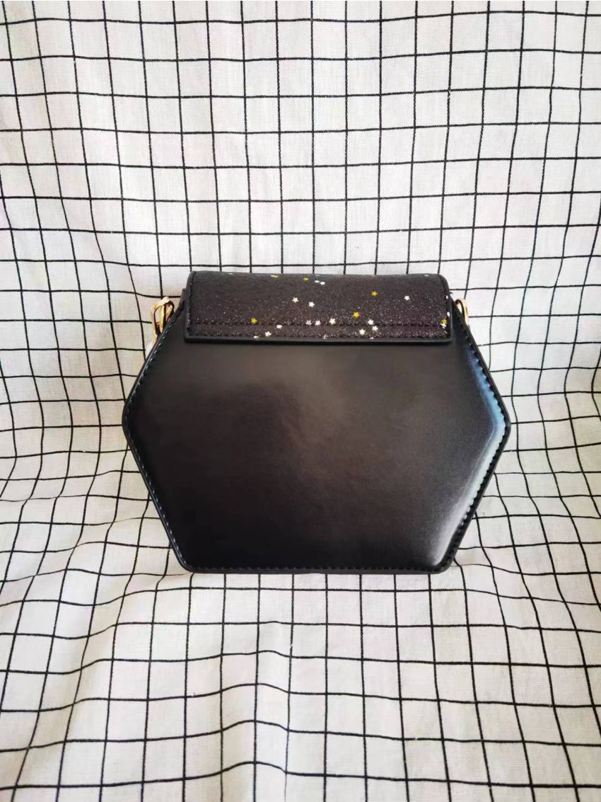 Mini Star & Faux Pearl Decor Flap Chain Novelty Bag