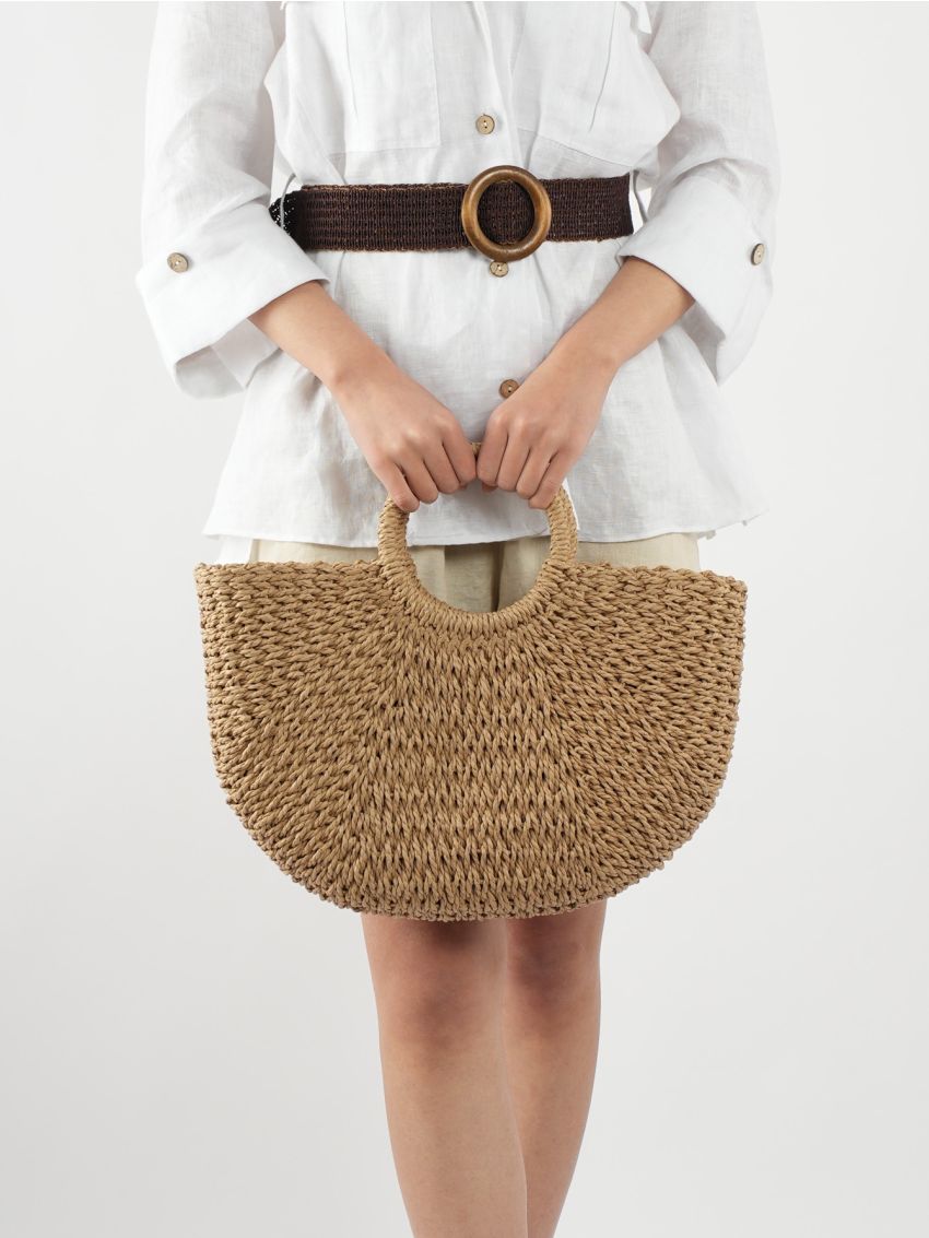 Minimalist Straw Bag