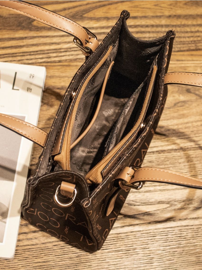 Letter Graphic Square Bag