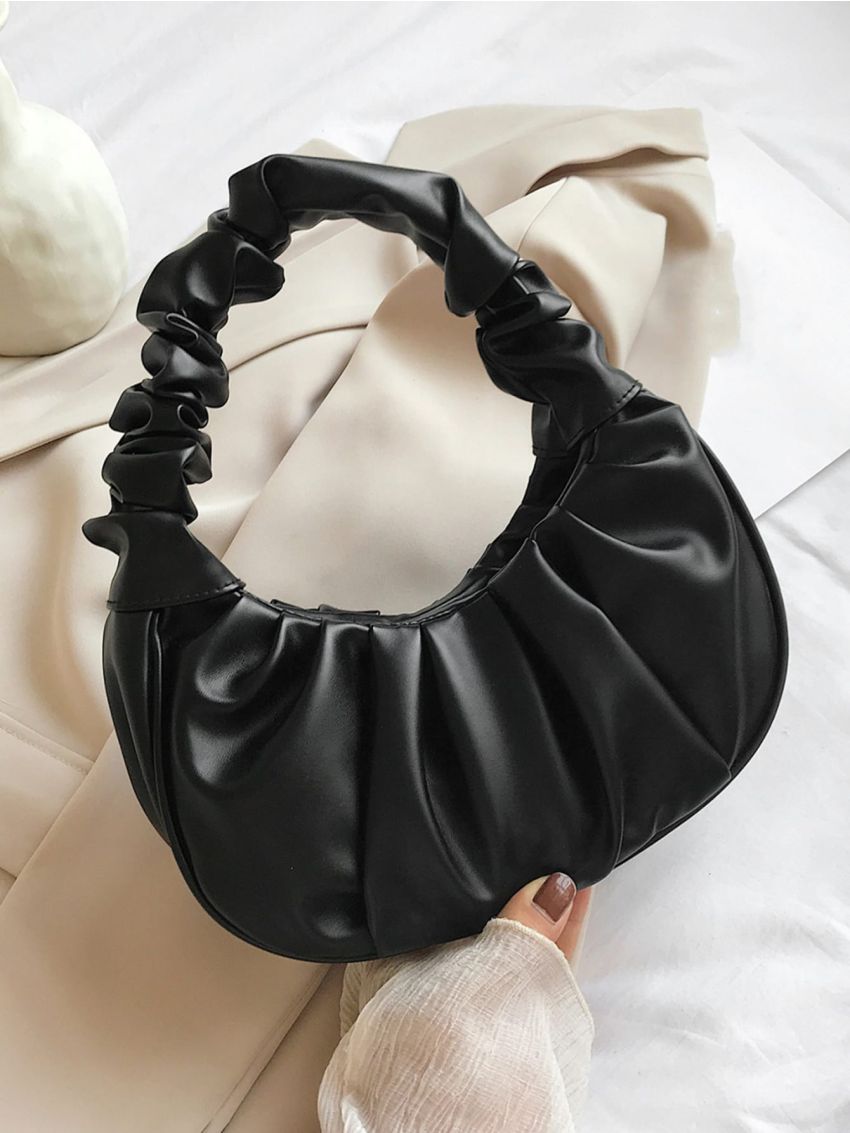 Minimalist Corduroy Ruched Bag