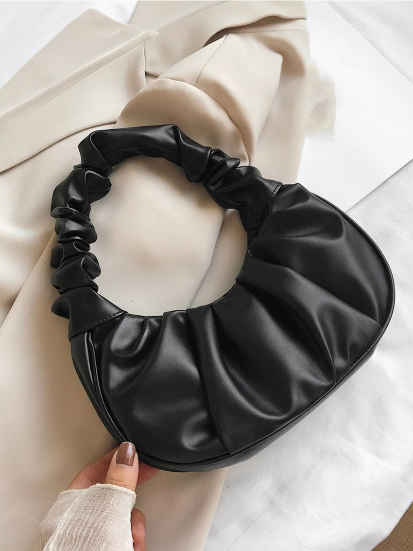 Minimalist Corduroy Ruched Bag