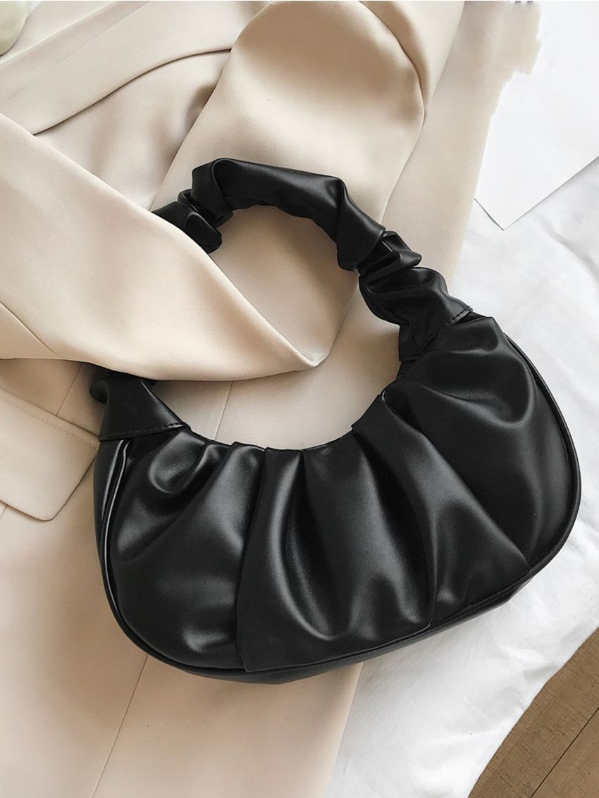 Minimalist Corduroy Ruched Bag