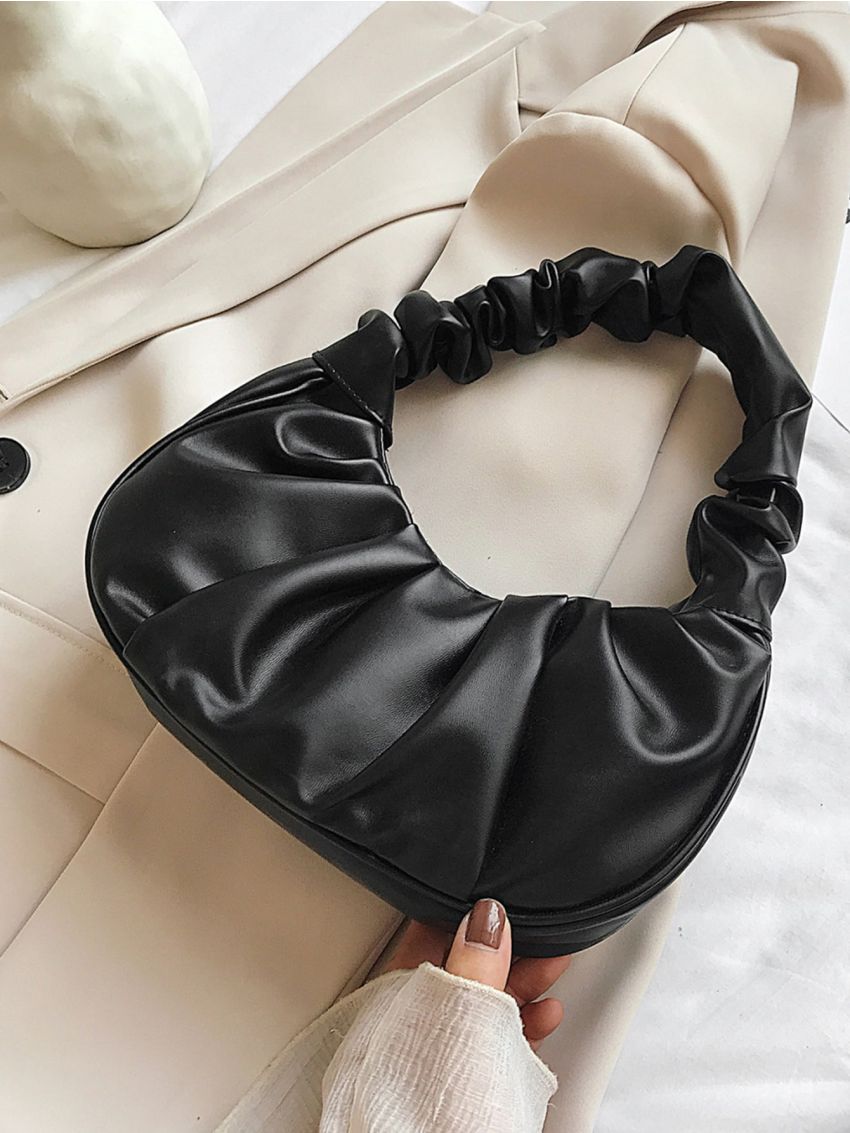 Minimalist Corduroy Ruched Bag